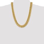 14K 15mm Semi-Solid Miami Cuban with Lobster Clasp Chain - Image 4