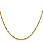 14K 2.2mm Semi-Solid Franco with Lobster Clasp Chain - Image 2