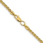 14K 2.75mm Semi-Solid Wheat with Lobster Clasp Chain - Image 3