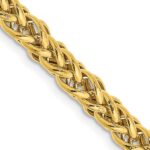 14K 4.65mm Semi-Solid 3-Wire Wheat with Lobster Clasp Chain