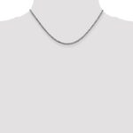 14K White Gold 2.35mm Semi-Solid 3-Wire Wheat with Lobster Clasp Chain - Image 4