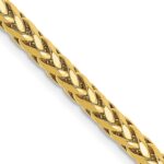 14K 3.1mm Semi-Solid Diamond-cut Wheat with Lobster Clasp Chain