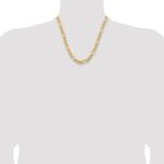 14K 8.5mm Semi-Solid Figaro with Lobster Clasp Chain - Image 4