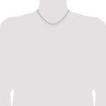 14k White Gold 2.2mm Semi-Solid Beveled Paperclip Chain - Image 4