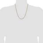 14k 3.0mm Semi-Solid Beveled Paperclip Chain - Image 4