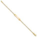 14k Polished Solid Chain/Solid Plate Flat Curb Link 22.5x4.8mm Plate 5.Baby/Child ID Bracelet - Image 2