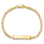 14k Polished Solid Chain/Solid Plate Flat Anchor Link 20x4mm Plate 5.Baby/Child ID Bracelet - Image 4