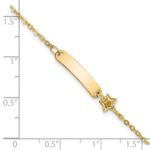 14K Polished ID with Star Childrens Bracelet - Image 3