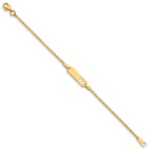 14K Polished Cut-out Butterfly 18x5mm Plate 6 inch Baby/Child ID Bracelet - Image 2