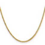 14K 2mm Byzantine with Lobster Clasp Chain - Image 2