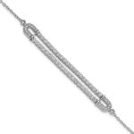 14k White Gold 2 carat Lab Grown Diamond VS/SI+ G+ Complete 6.5 inch with 1 inch extension Bracelet