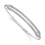 14k White Gold 2 carat Lab Grown Diamond VS/SI+ G+ Complete 6.5 inch with 1 inch extension Bracelet - Image 3