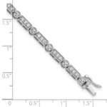 14k White Gold 1 3/8 carat Lab Grown Diamond VS/SI+ G+ Complete 7 inch Bracelet - Image 5