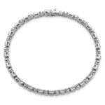 14k White Gold 2 1/8 carat Lab Grown Diamond VS/SI+ G+ Complete 6.75 inch Shapes Bracelet - Image 4