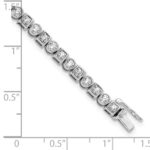 14k White Gold 2 1/8 carat Lab Grown Diamond VS/SI+ G+ Complete 6.75 inch Shapes Bracelet - Image 5