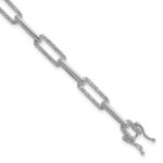 14k White Gold 1 3/8 carat Lab Grown Diamond VS/SI+ G+ Complete Fashion Link Bracelet