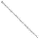 14k White Gold  10 carat Lab Grown Diamond VS/SI+ G+ Complete Tennis Bracelet - Image 2