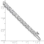 14k White Gold  10 carat Lab Grown Diamond VS/SI+ G+ Complete Tennis Bracelet - Image 6