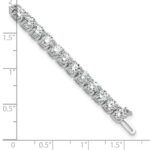14k White Gold  12 1/2 carat Lab Grown Diamond VS/SI+ G+ Complete Tennis Bracelet - Image 6