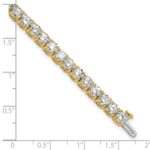 14k 12 1/2 carat Lab Grown Diamond VS/SI+ G+ Complete Tennis Bracelet - Image 6