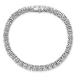 14k White Gold  14 carat Lab Grown Diamond VS/SI+ G+ Complete Tennis Bracelet - Image 4