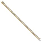 14k 16 carat Lab Grown Diamond VS+ F+ Complete Tennis Bracelet - Image 2