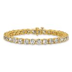 14k 16 carat Lab Grown Diamond VS+ F+ Complete Tennis Bracelet - Image 3