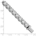 14k White Gold  25 carat Lab Grown Diamond VS/SI+ G+ Complete Tennis Bracelet - Image 6