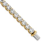 14k 25 carat Lab Grown Diamond VS+ F+ Complete Tennis Bracelet