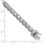 14k White Gold  11 1/8 carat Lab Grown Diamond VS/SI+ G+ Complete Tennis Bracelet - Image 6