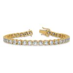 14k 11 1/8 carat Lab Grown Diamond VS/SI+ G+ Complete Tennis Bracelet - Image 5