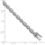 14k White Gold 1 carat Lab Grown Diamond VS/SI+ G+ Complete 7 inch Fancy Bracelet - Image 6