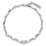14k White Gold 1 3/8 carat Lab Grown Diamond VS/SI+ G+ Complete 7 inch with 1 inch extension Bracelet - Image 4