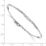 14k White Gold 3/4 carat Lab Grown Diamond VS/SI+ G+ Complete Graduated Bangle Bracelet - Image 2