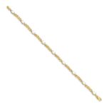 14k Complete Diamond and Oval Opal X-design 7.25 inch Bracelet - Image 2