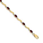 10k Fancy Diamond and Garnet Bracelet