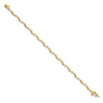 14k Complete 1/6 carat Diamond Curved Link 7 inch Bracelet - Image 2