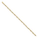 14k Complete 1/10 carat Diamond Hearts 7 inch Tennis Bracelet - Image 2