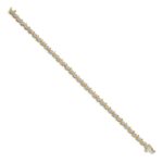 14k Complete 3/8 carat Diamond S-link 7 inch Tennis Bracelet - Image 2