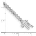 14k White Gold Complete 1/2 carat Diamond Illusion Setting 7 inch Tennis Bracelet - Image 3