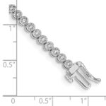 14k White Gold Complete 1 carat Diamond Illusion Setting 7 inch Tennis Bracelet - Image 3