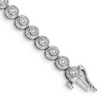 14k White Gold 1 carat Lab Grown Diamond VS/SI+ G+ Complete 7 inch Circle Link Bracelet