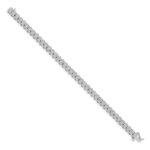 14k White Gold Complete 3 carat Diamond Cluster Setting 7 inch Tennis Bracelet - Image 2