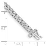 10k White Gold Illusion Setting Diamond Bracelet - Image 4