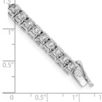 14k White Gold Complete 2 carat Diamond Illusion Setting 7.25 inch Tennis Bracelet - Image 3