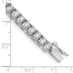 14k White Gold Complete 3 carat Diamond Illusion Setting 7.25 inch Tennis Bracelet - Image 3