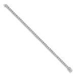 14k White Gold Complete 2 carat Diamond Illusion Setting 7.5 inch Tennis Bracelet - Image 2