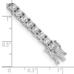 14k White Gold Complete 2 carat Diamond Illusion Setting 7.5 inch Tennis Bracelet - Image 3
