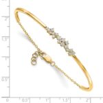 14k Yellow Gold Diamond Bangle Bracelet Mtg, no dias, blank - Image 3