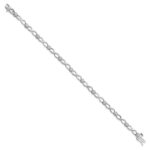 14k White Gold 1/2 carat Lab Grown Diamond VS/SI+ G+ Complete 7.25 inch Infinity Bracelet - Image 2